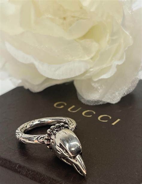 gucci sterling silver anger ring.